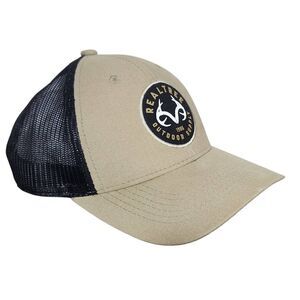 Realtree Khaki and Black Trucker Baseball Cap One Size